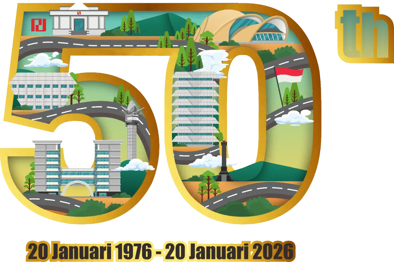 Logo 50 Tahun Pola Dwipa