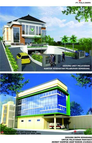 Gedung Unit Pelayanan Kesehatan Pelabuhan Semarang dan Gedung BKPM Semarang